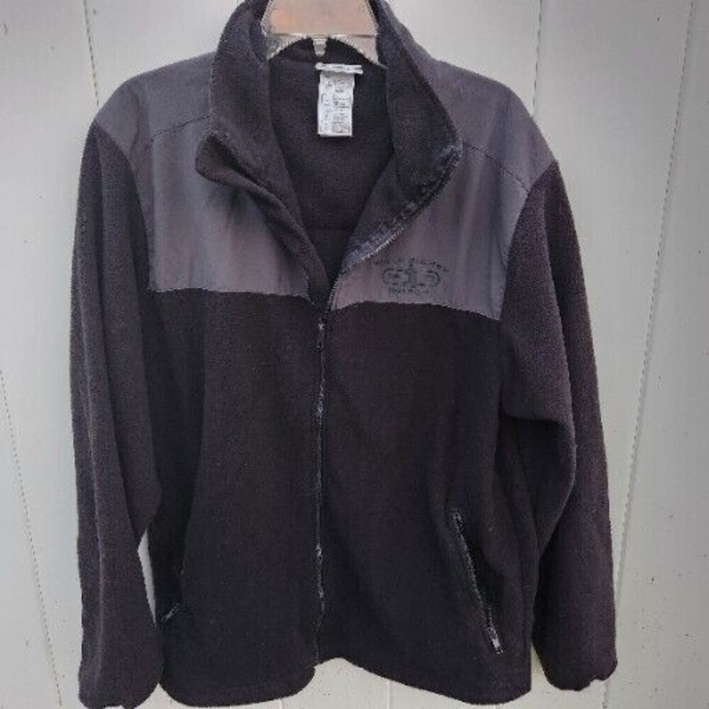 Disney Parks WDW 1971 Mickey Mouse Zip up  Jacket adult M two toned Black Gray